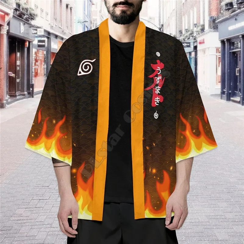 Summer Uzumaki Emblemu Kimono 3D Print Women For Men Kimono Cardigan Cosplay Kawaii Soft Japan Clothes Unisex Kimono Shirt