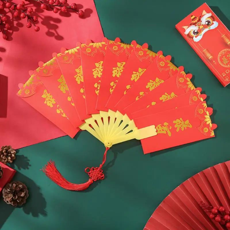 

Красные конверты для китайского Нового года 2023, красные конверты с мультяшным Кроликом, карманы для денег для праздника Весны, свадебные пакеты на удачу, подарочные пакеты