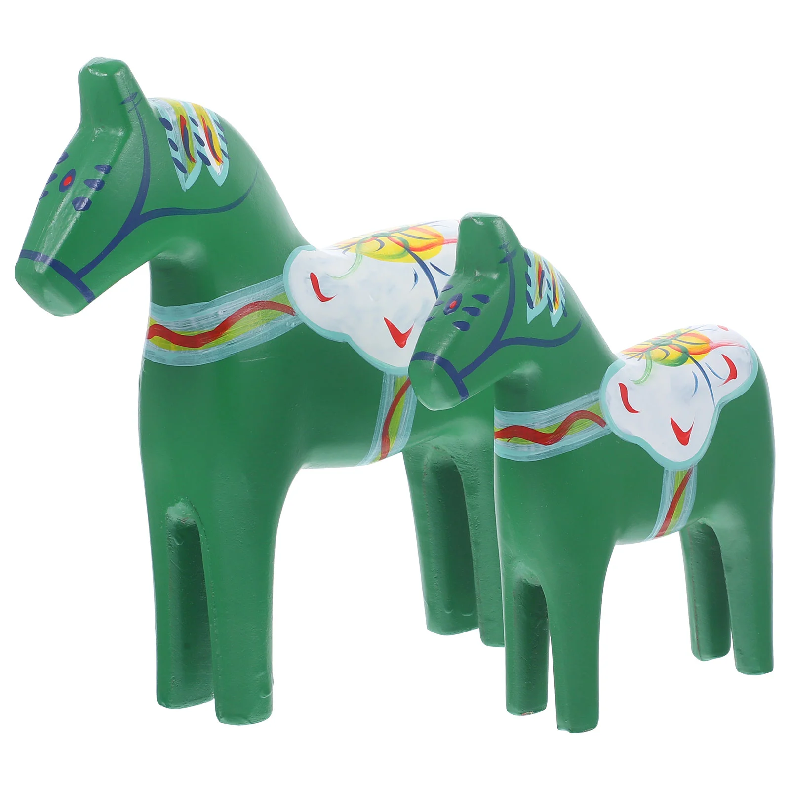 

Horse Wooden Figurine Swedish Decor Ornament Tabletop Statue Animal Lucky Sculpture Traditional Painted Hand Horses Dalarna
