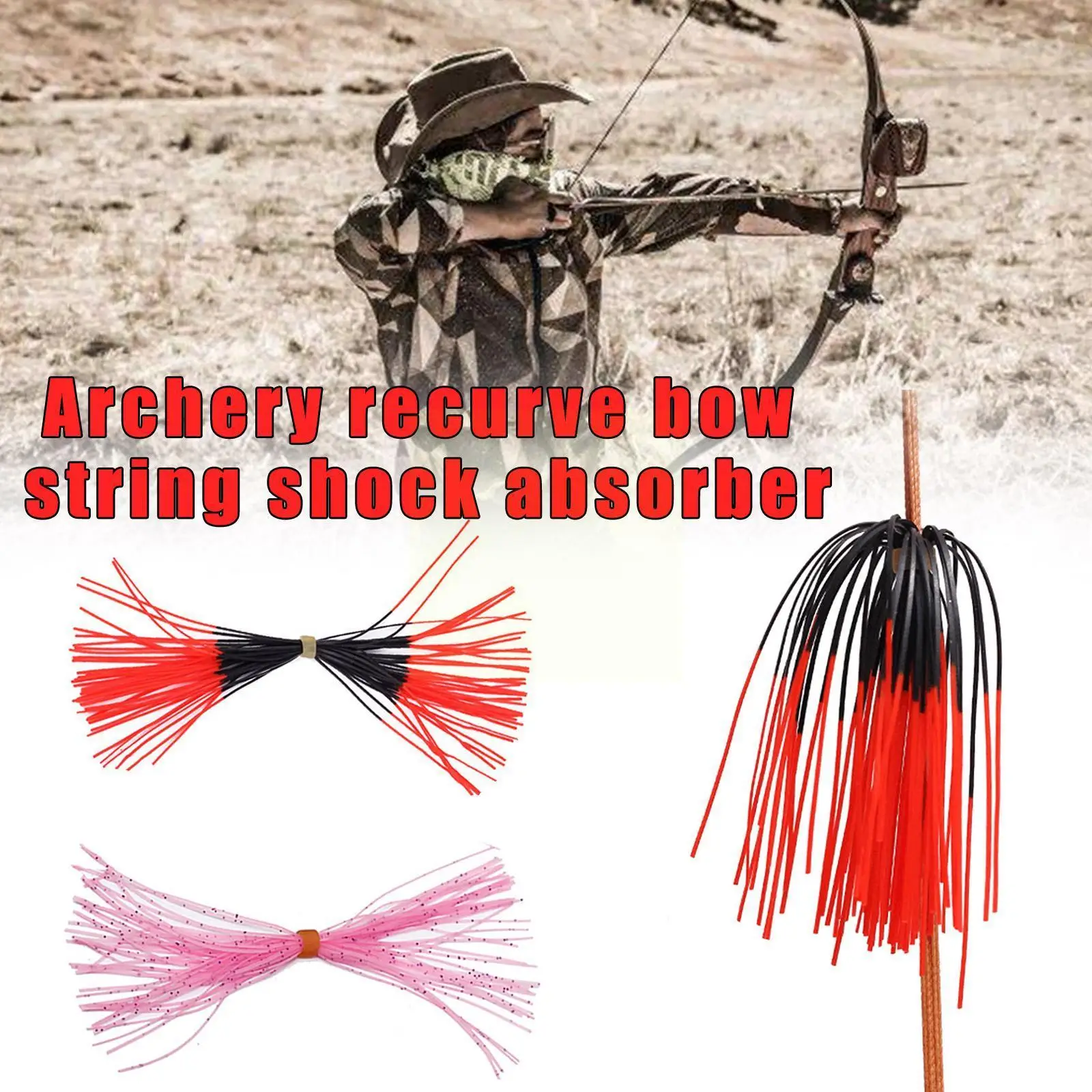 

Archery BowString Stabilizer Absorber Bow Stabilizer Arrow Compound Recurve Accessories Bows Silencer String Archery Shooti B2E1