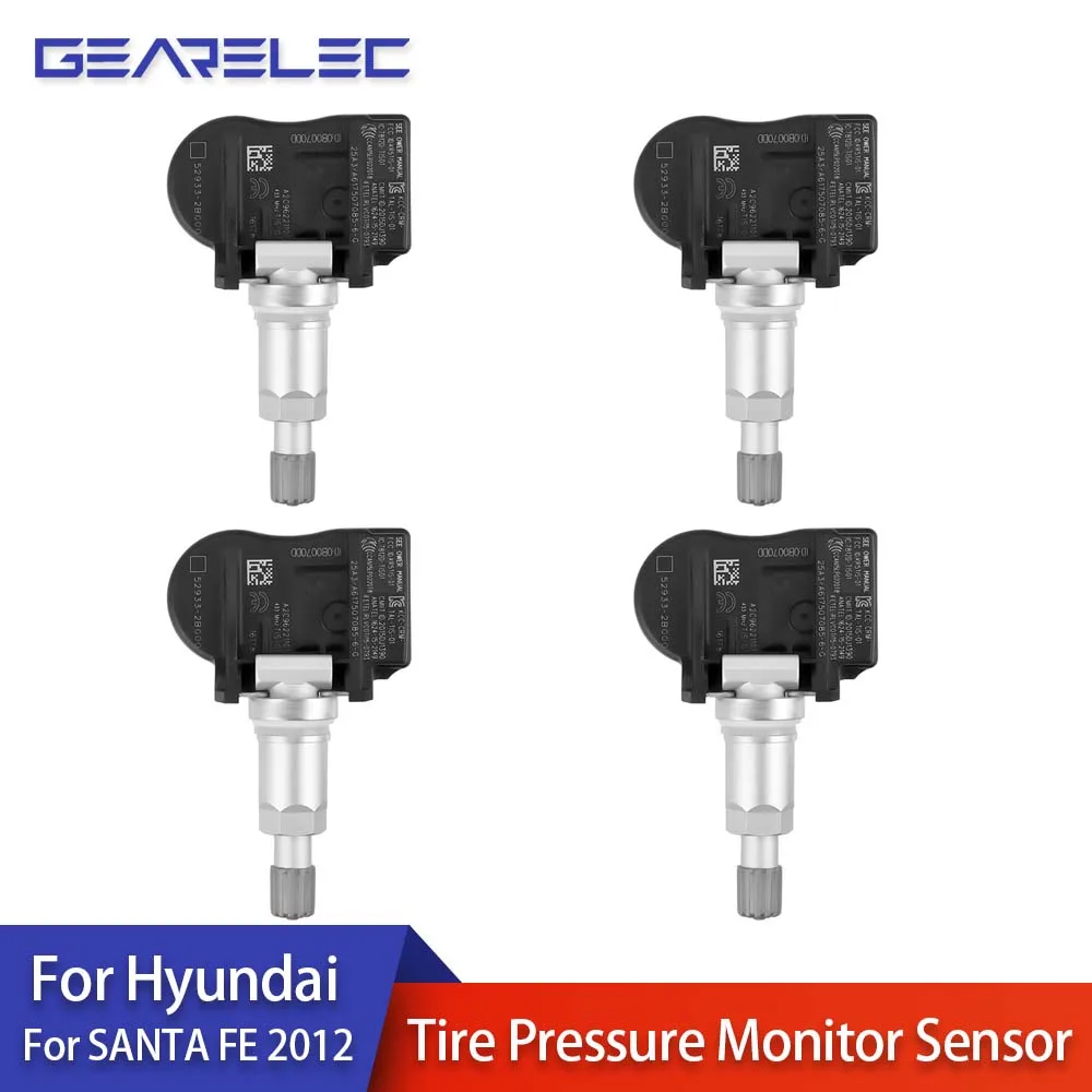 

Система контроля давления в шинах Gearelec 529332B000, 1/4 шт., датчик давления в шинах для Hyundai SANTA FE 2012 433 МГц 52933-2B000
