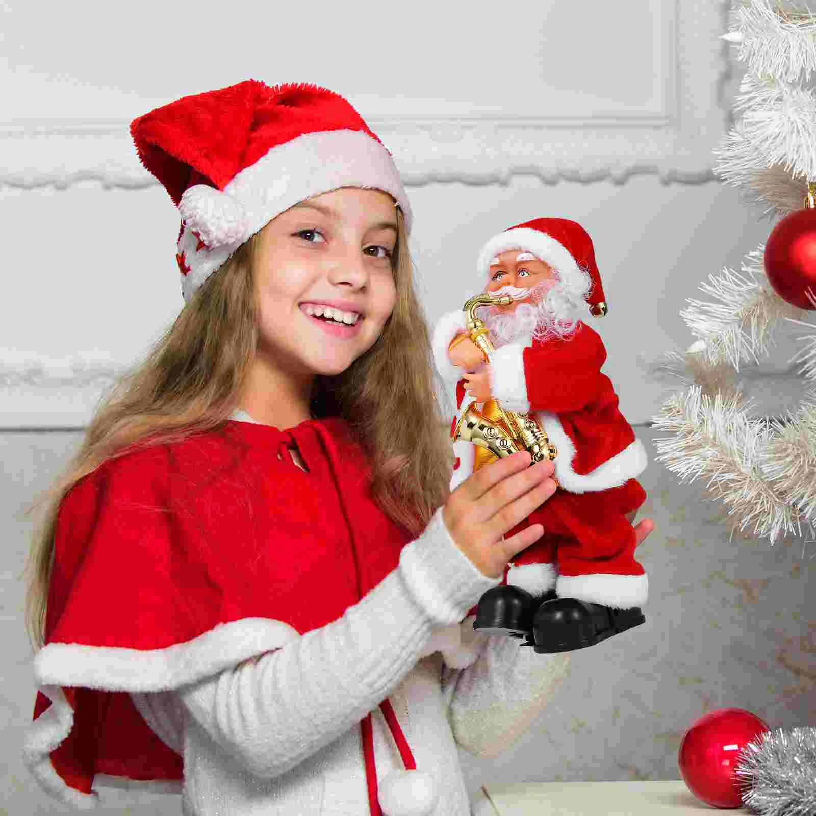 Музыка Санта-Клаус ступенька рождественская вечеринка пение игра саксофон