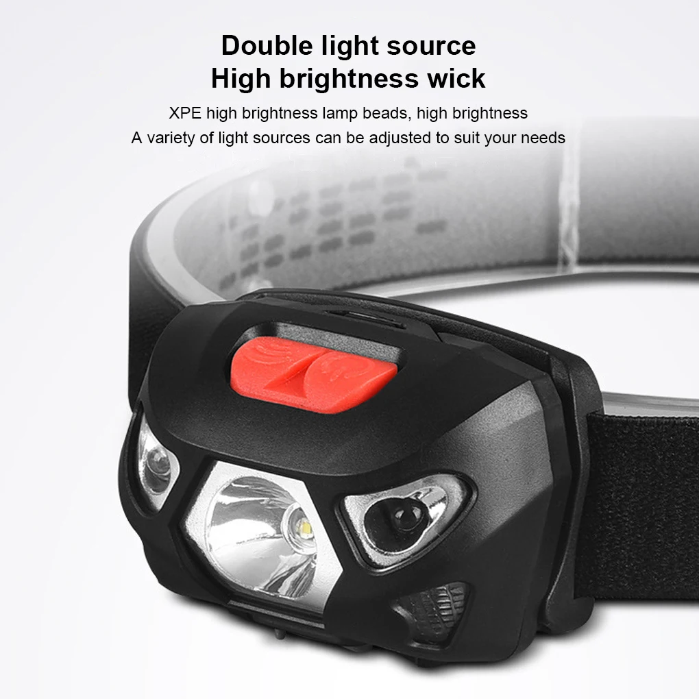 

Motion Sensor Headlamp Head Lamp Life Waterproof Portable Hands-free Headlight Dimmable Headlamps Tool Outdoor Camping
