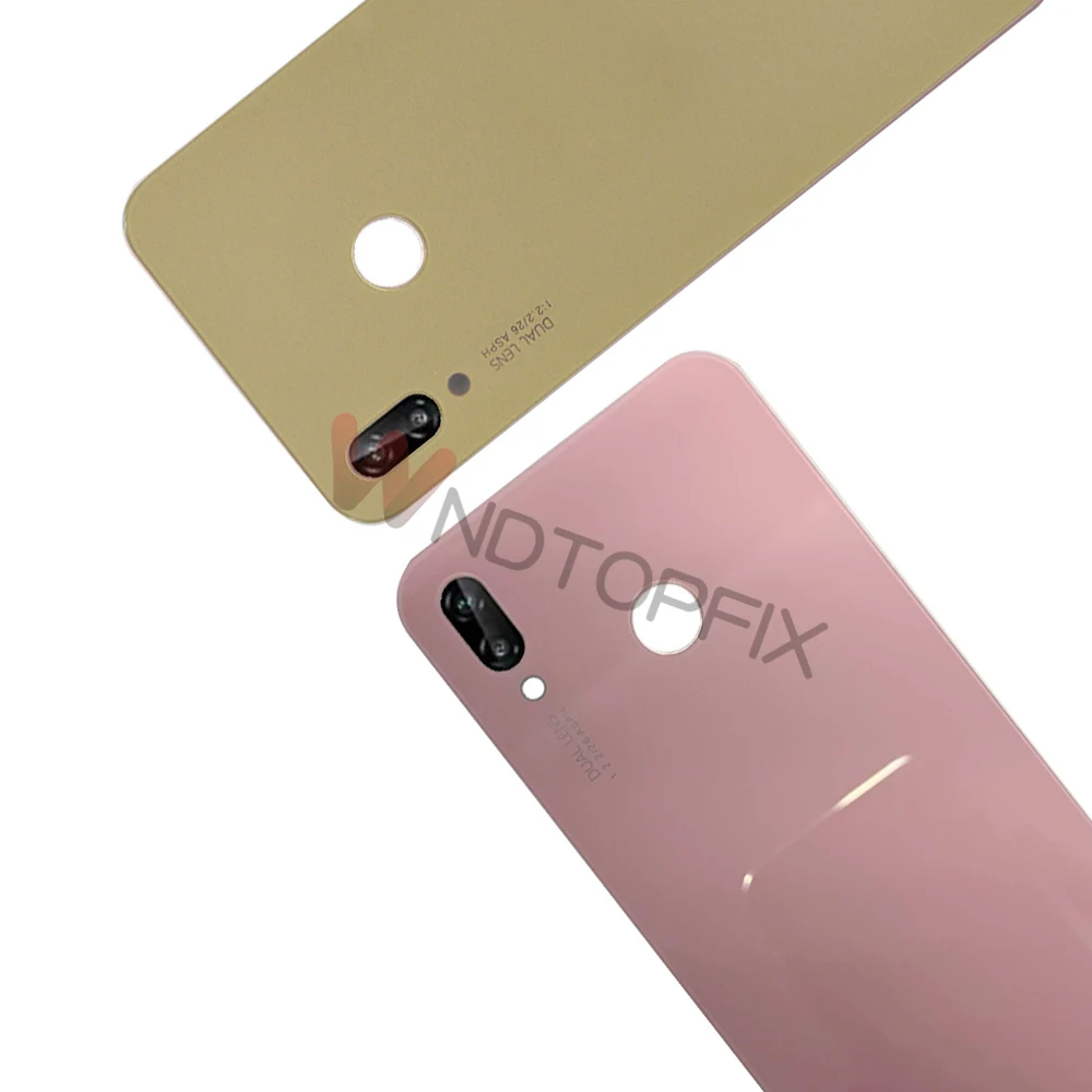 Фото Крышка батарейного отсека для Huawei P20 Lite, Задняя стеклянная крышка корпуса для Huawei P20 Lite, задняя крышка P20lite, задняя крышка с объективом камеры №2
