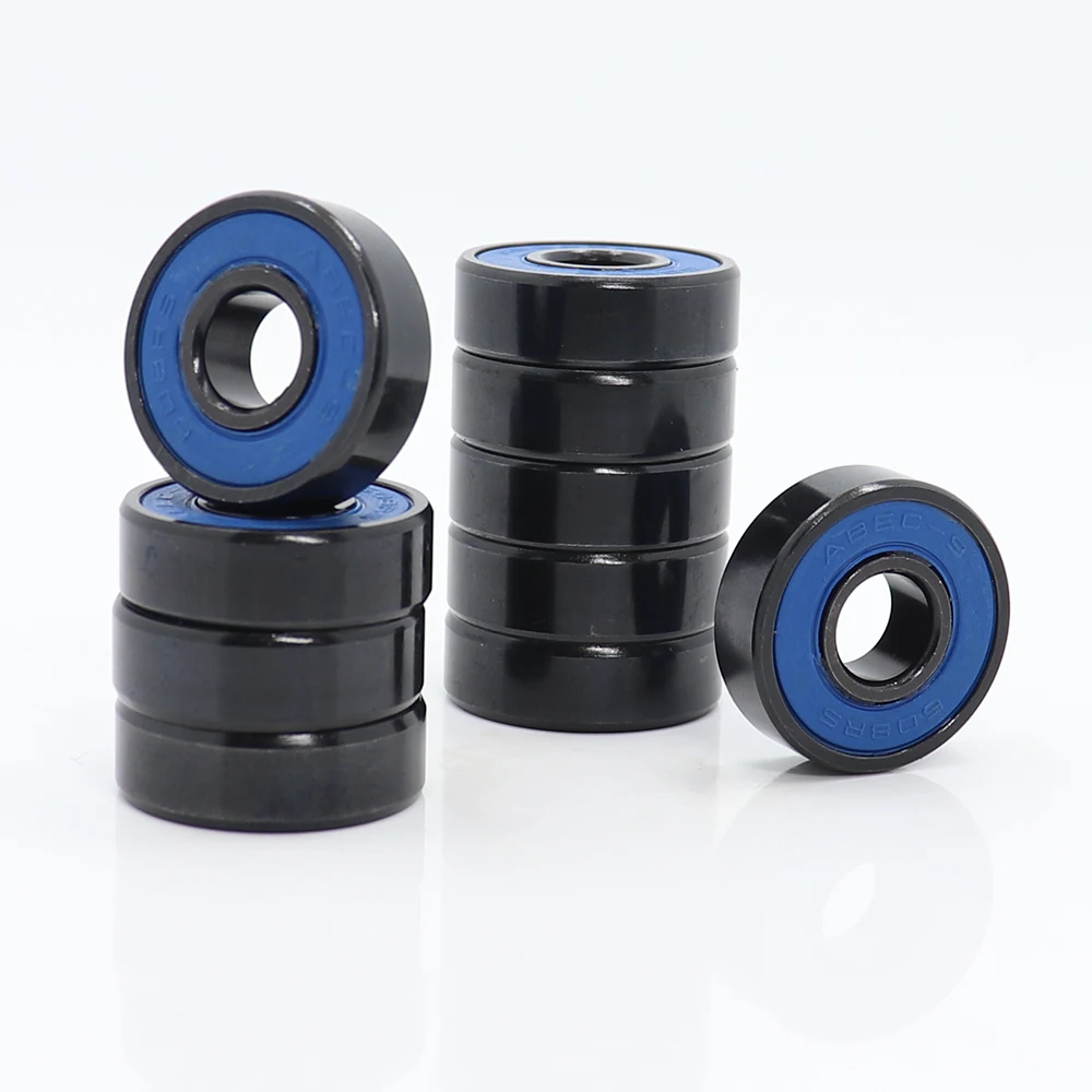 608RS ABEC-9 Skateboard 608-Black Scooter Bearings 8x22x7 mm