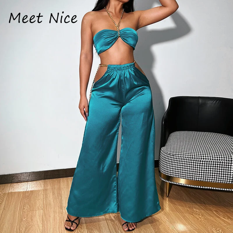 Комплект из двух предметов Привлекательный Топ на шнуровке с