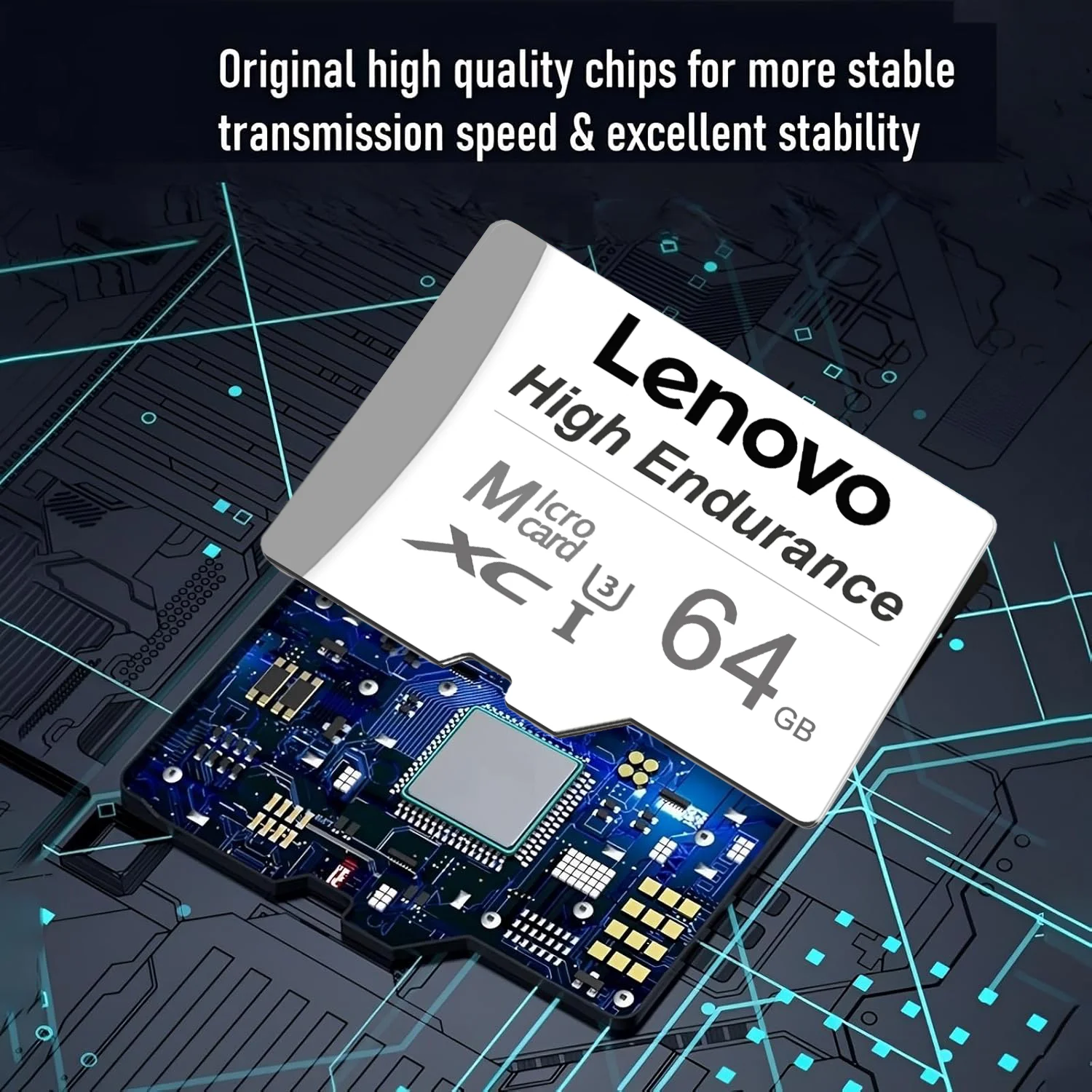 Карта памяти Lenovo Ultra High Speed Class 10 Micro SD, универсальная TFSD-карта для расширения памяти, 32 ГБ64 ГБ256 ГБ512 ГБ (art.: 3920dc9bf4e0a) - 3920dc9bf4e0a