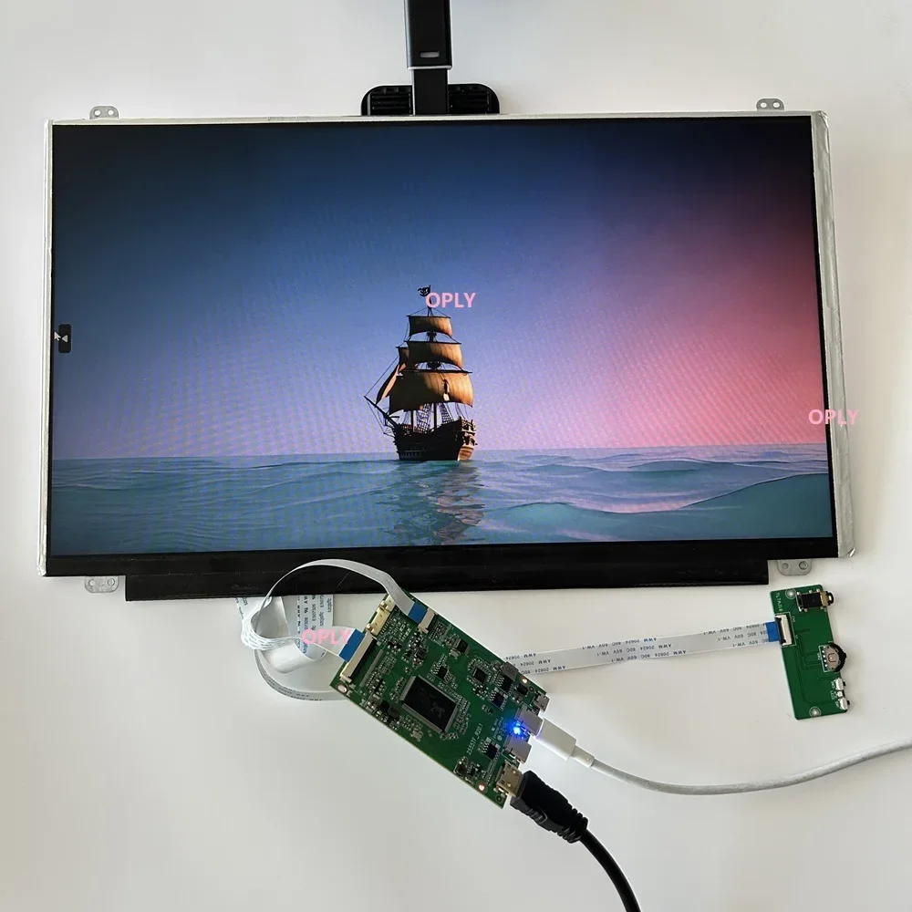 Фото Плата контроллера 2 TYPE C Mini HDMI-совместимая для N160JME N160JME-GQA N160JME-GL2 16 дюймов 1920x1200 EDP светодиодная панель комплект экрана DIY №4
