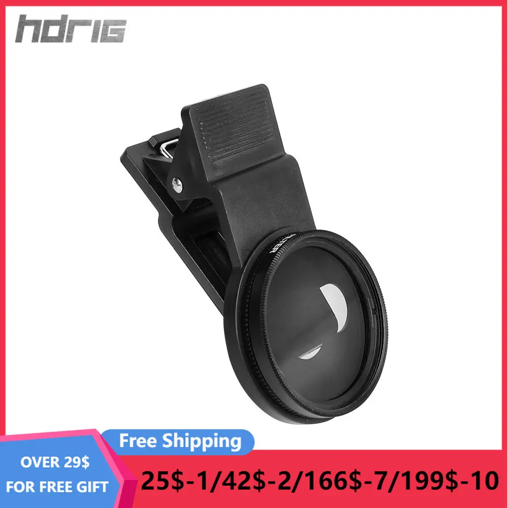 

HDRIG 37mm Clip-on Cellphone Camera Lens Filter Adjustable Neutral Density For Universal Cellphone Smartphone