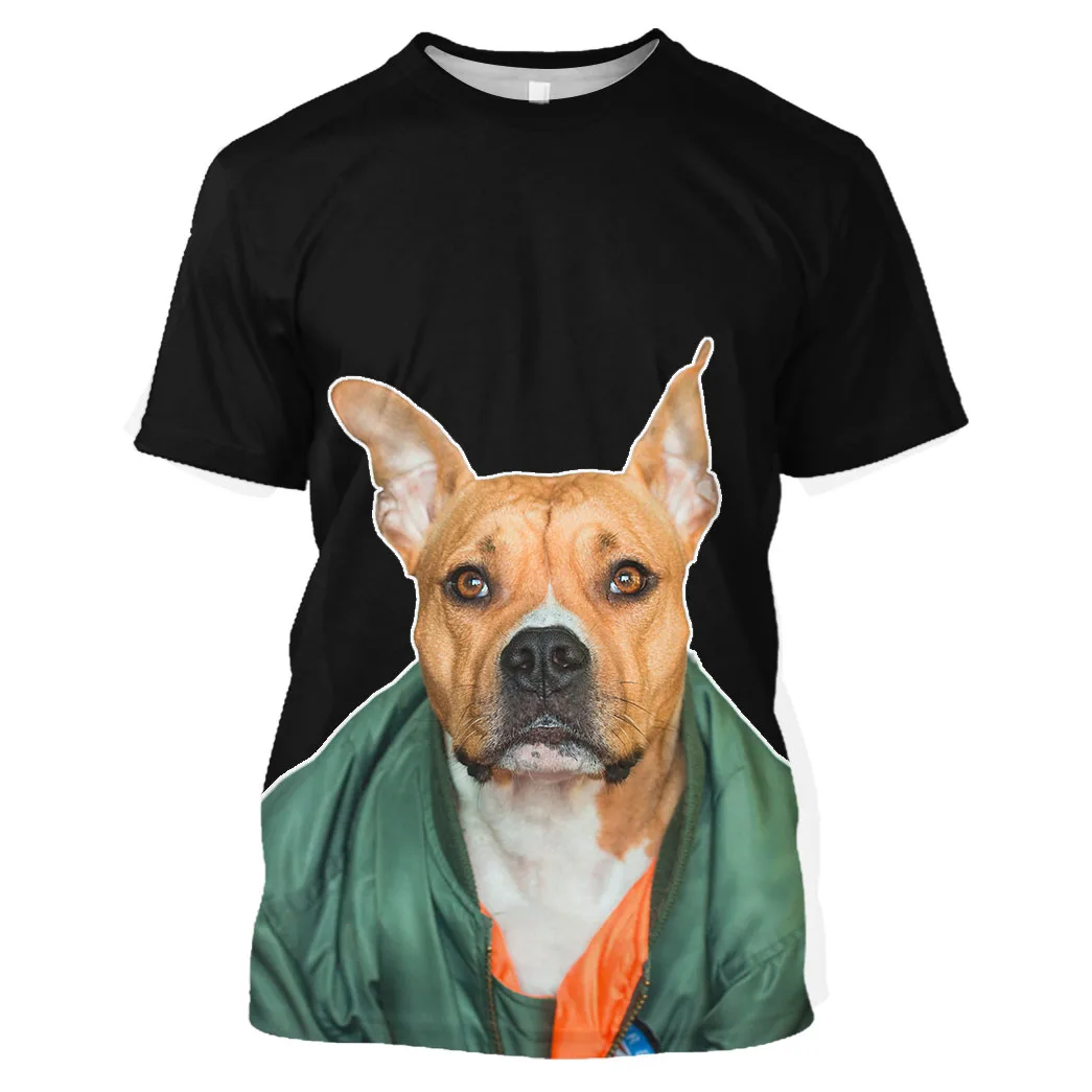 

Jumeast Men 3D Graphic Tees Oversized Printed Aesthet Workout Funny Dog Hip Hop T Shirts For Men Streetwear Clothing Fashion