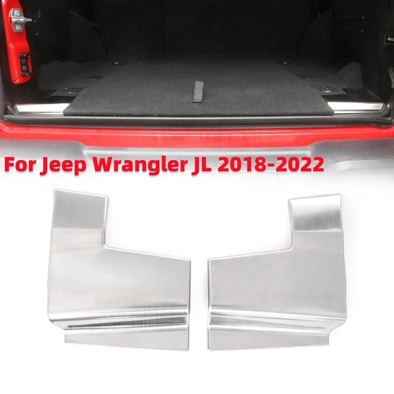 

2Pcs/set Trunk Stainless steel Inner Guard Plate For Jeep Wrangler JL 2018-2022