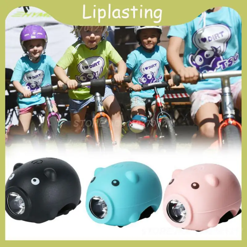 

Bicycle Front Light Children's Balance Car Tail Lights 5 Sound Effect Bell Piggy Style Outdoor Night Riding Ride-On Accessories