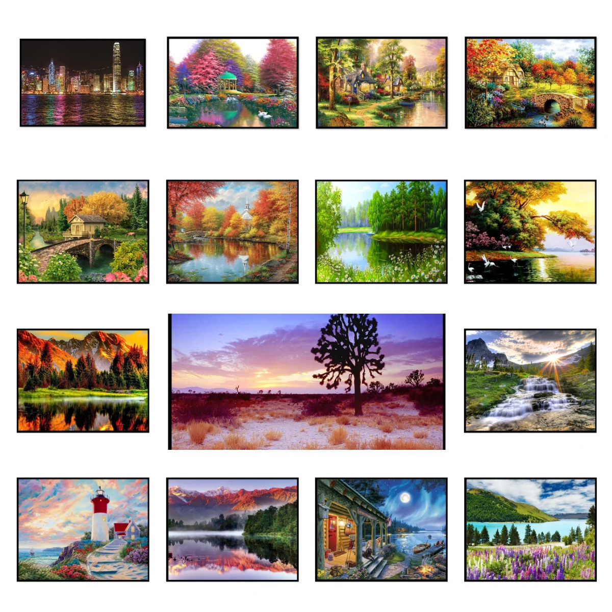 

5D Diamond Painting DIY Landscape Architecture Full Diamond Handmade Diamond Embroidered Mosaic Pattern Home Decoration Gift