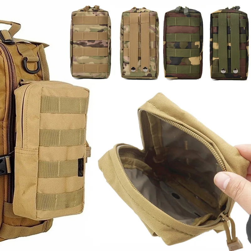 

600D Tactical Molle System Medical Pouch Utility EDC Tool Accessory Waist Pack Phone Case Airsoft Hunting Bag Outdoor Equipment