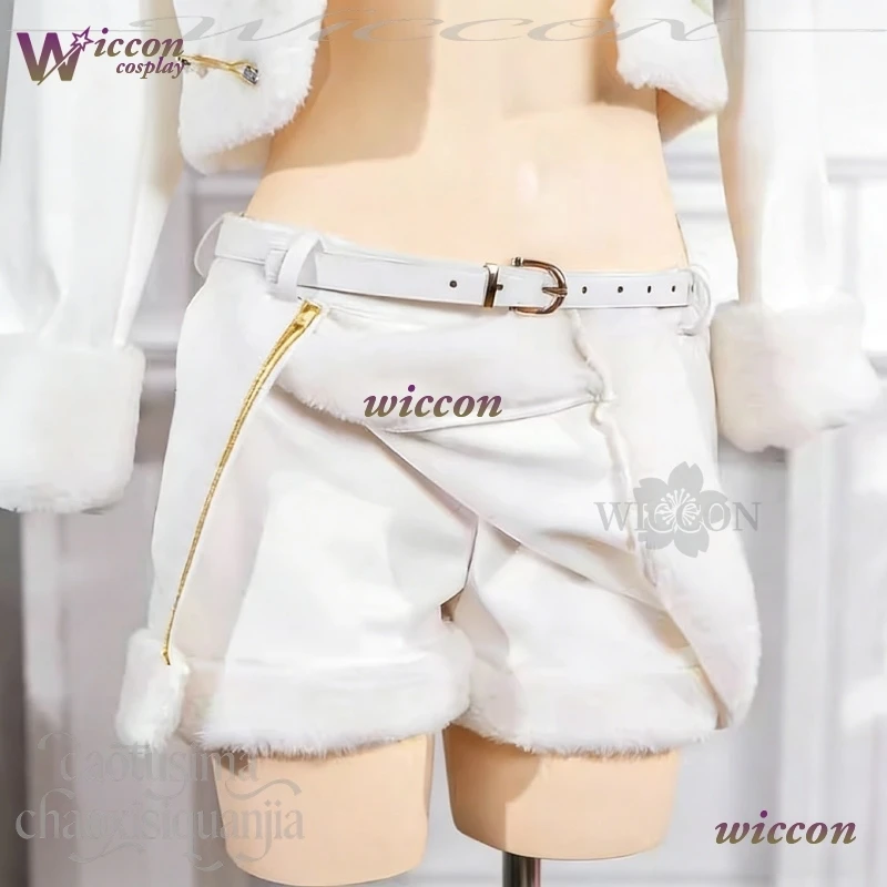 Фото CosC Blanc Косплей Goddeesss Game Victorryy New Skin Fortune Express Kawaii Furry Short White Coat Сексуальное бикини Мини-юбка 코스프레 №5