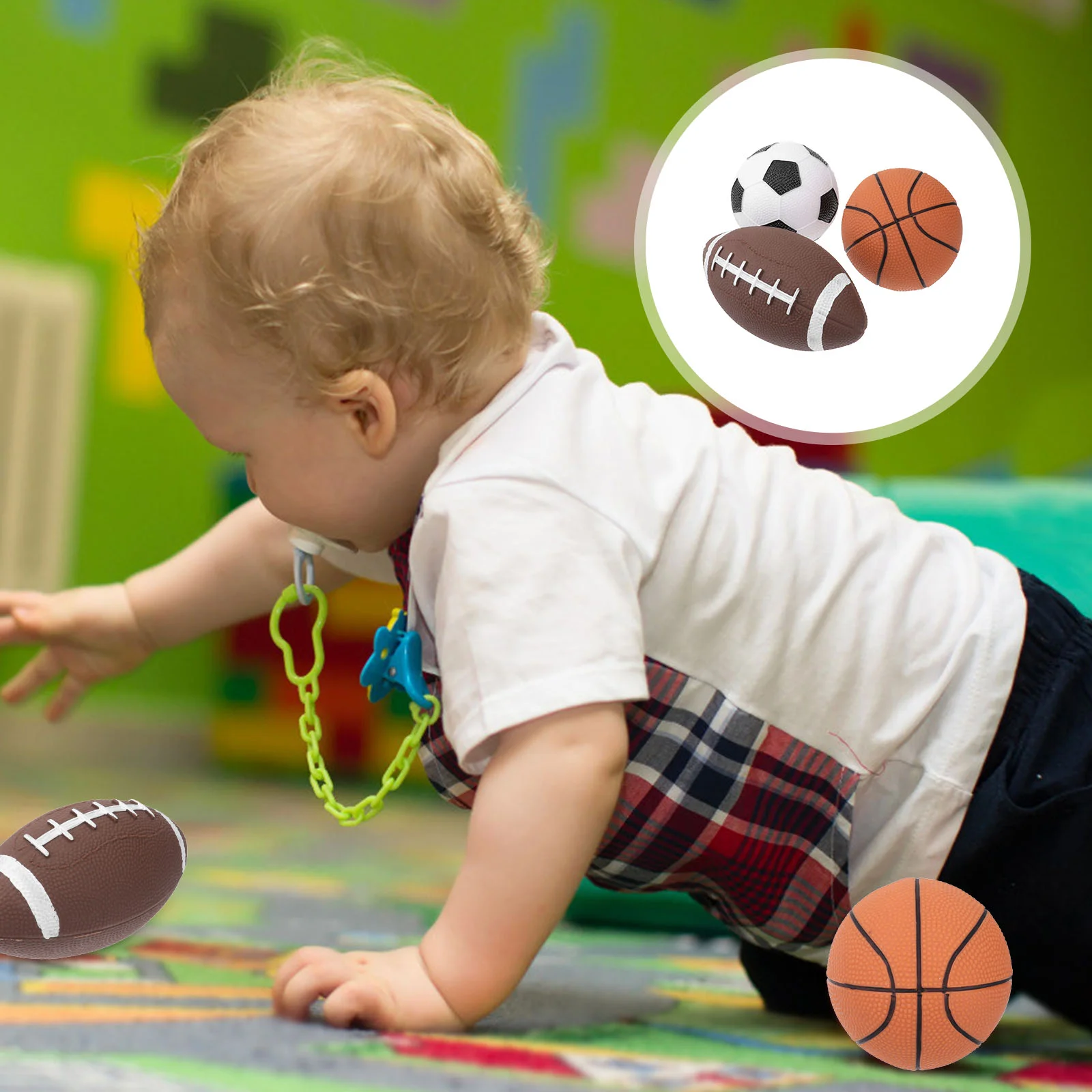 

3PCS Sports Balls Basketball Soccer Football Birthday Party Favors Carnival Prizes