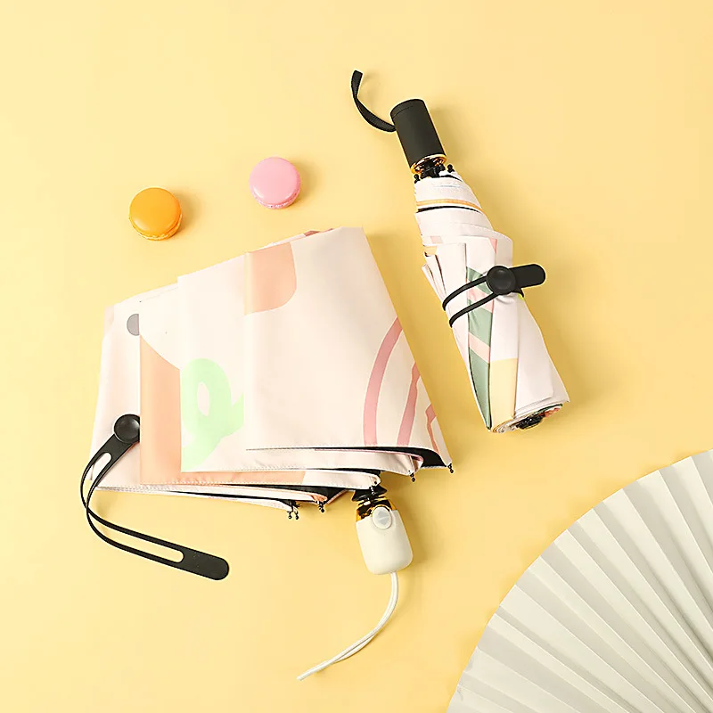 

Fully Automatic Folding UV Protection Parasol Rays Sunshade Portable Mini Sunscreen Pocket Umbrella For Women Men Kids