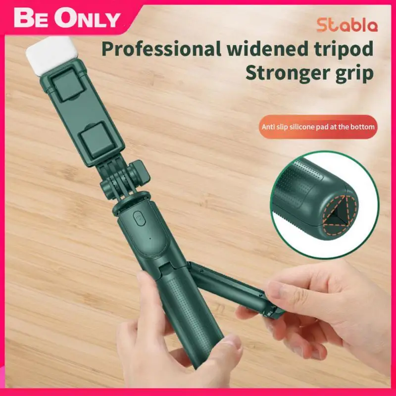 

Portable Tripod Expandable Monopod Selfie Stick Mini With Fill Light Shutter Remote Control Support For Cell Phone Foldable