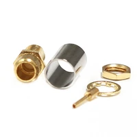 1pc sma female jack signal connector with for lmr300 straight goldplated wholesale new