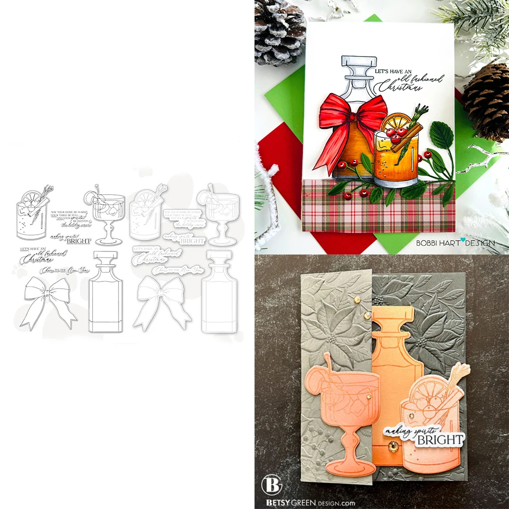 Новые штампы и 2024 старомодные рождественские принадлежности для скрапбукинга