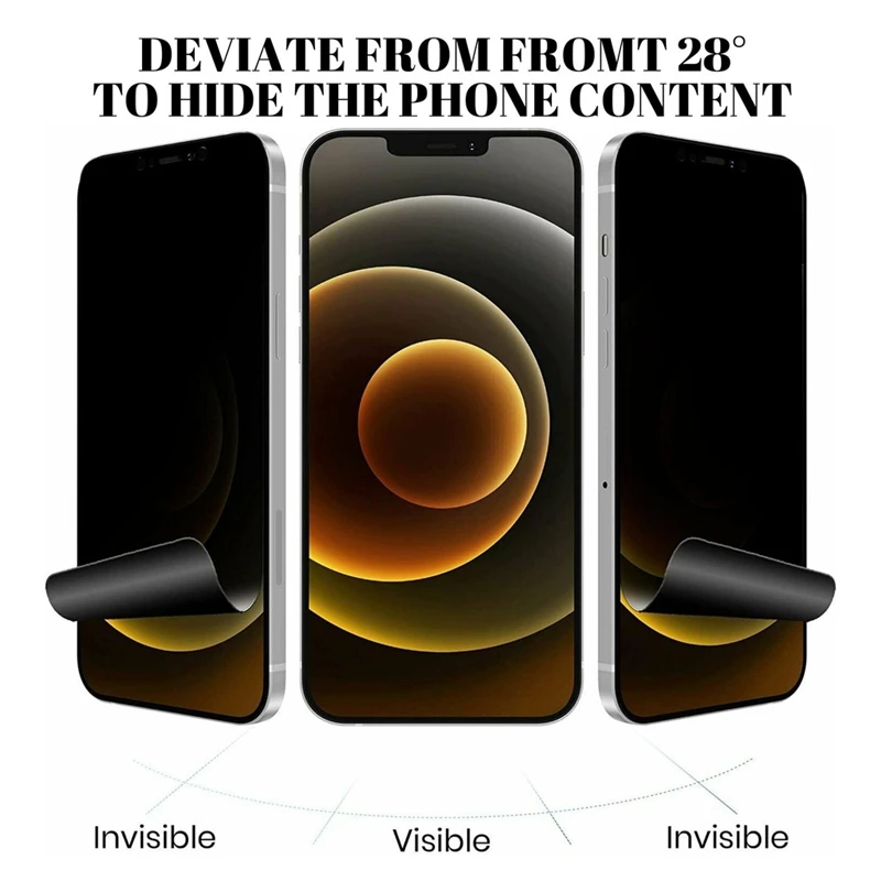 3Pcs Anti-Spy Soft Hydrogel Film For IPhone 12 11 13 Pro Max Privacy Screen Protectors For IPhone 6 7 8 Plus XR XS MAX Not Glass