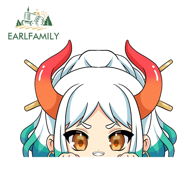 EARLFAMILY 13 см x 9 7 наклейки Yamato Chibi Peeker Сейлор милые оники аниме Креативные аксессуары