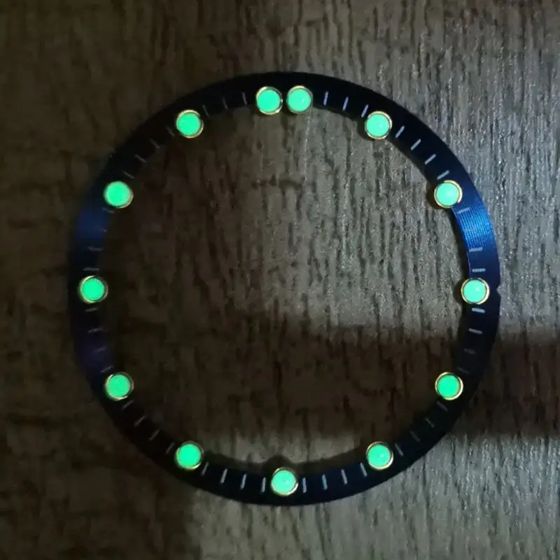 C3 Green Luminous Chapter Ring Diaal Skeleton Ring OD 28.5mm ID 24.5mm Fits NH70 Japan Movement Men Watch Modification Parts