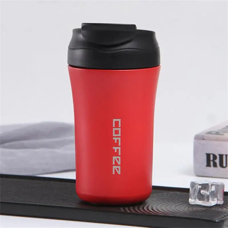 

400ml European-style Coffee Mug Convenient 304 Stainless Steel Inner Tank Coffee Cup Frosted Double Layer Insulation Cup Durable