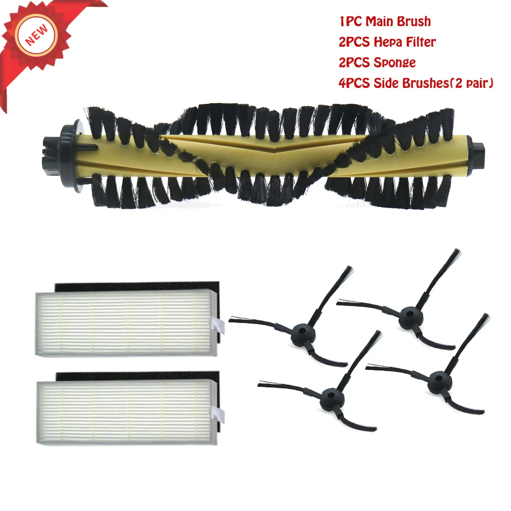 

High Quality Main Brush HEPA Filter Sponge Side Brushes For ILIFE A4 Robot Vacuum Cleaner Parts For ILIFE A4 T4 X432 X430 Hot