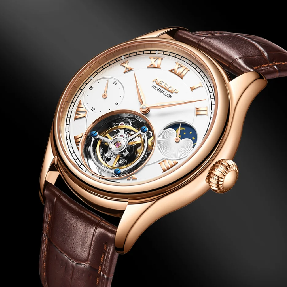 

Часы наручные мужские механические с сапфировым стеклом, 100%