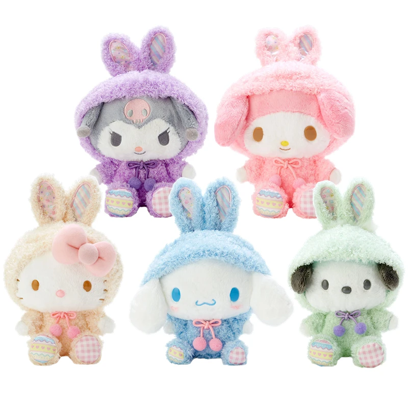 

15-30cm Sanrio Plush Toys Cute Kawali Kuromi Hello Kitty Melody Anime Cartoon Toy Soft Stuffed Dolls For Children Birthday Gifts