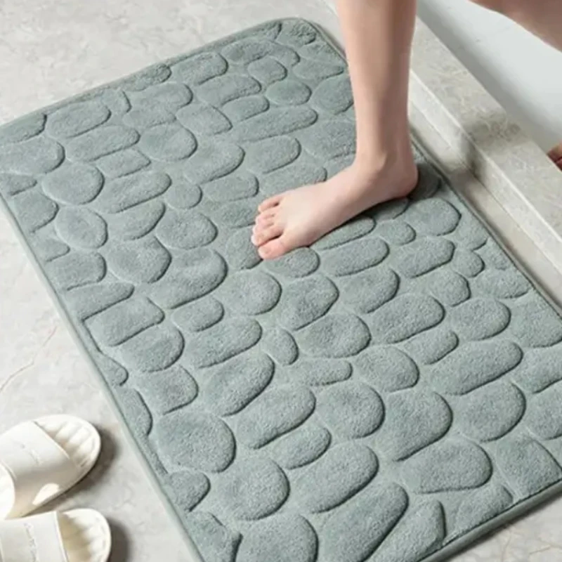 

1PC Memory Foam Bath Mat Rapid Water Absorbent Non-Slip Washable Soft Comfortable Rug for Shower Bathroom Decor