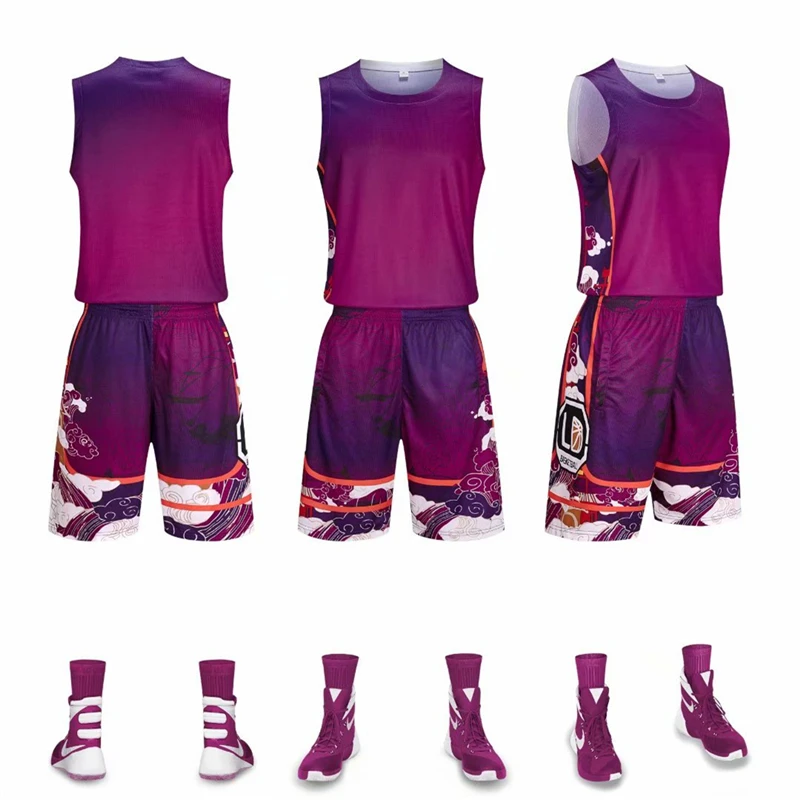 2023 New Youth Basketball Jerseys Set Sportswear Quick Dry Women's Basketball Jerseys Set Training Clothing Custom