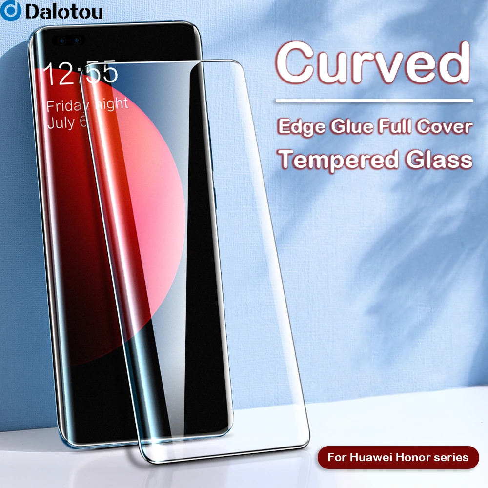 Изогнутое закаленное стекло с полным покрытием для Huawei Honor 50 60 30 Pro Plus Lite, защита экрана на Honor Nova 9 7 Pro, защитное стекло