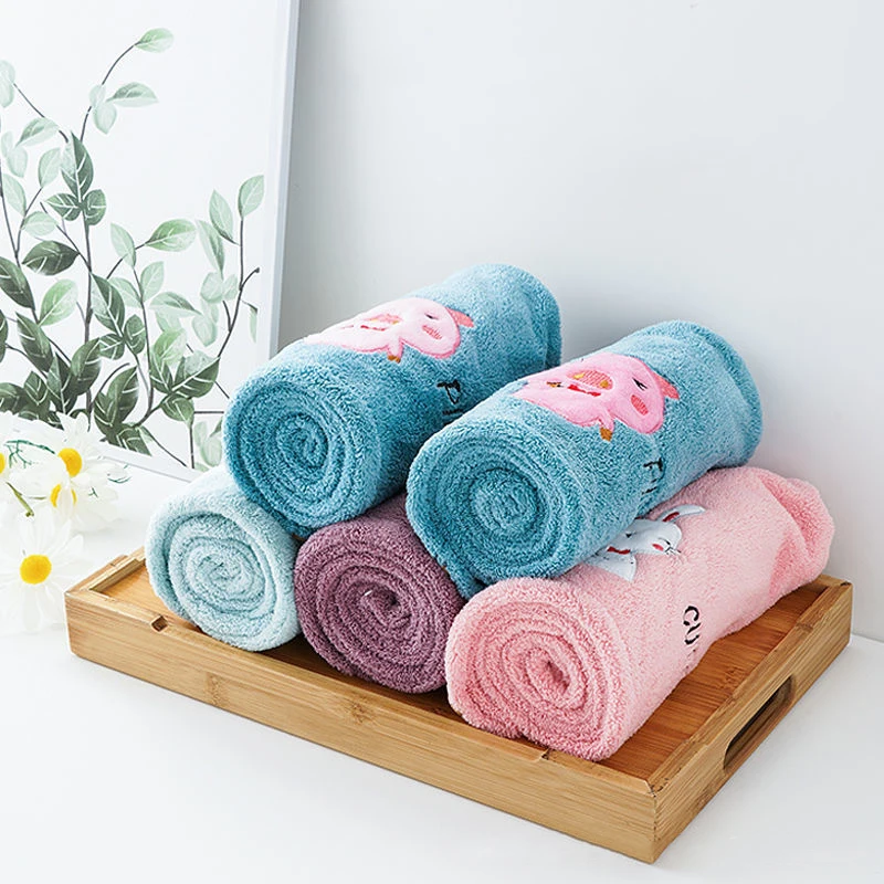 

Soft Microfiber Girls Hair Towel Super Absorbent Quick Drying Magic Shower Cap for Women Bathroom Hair Turban Twist Head Wrap