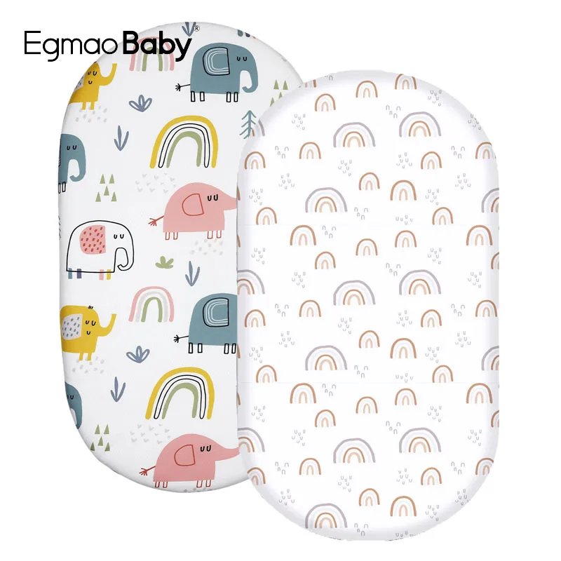 

2Pcs Universal Bassinet Sheets for Boy & Girls 100% Microfabric Crib Fitted Sheet Newborn Changing Pad Covers Baby Bedding Sheet