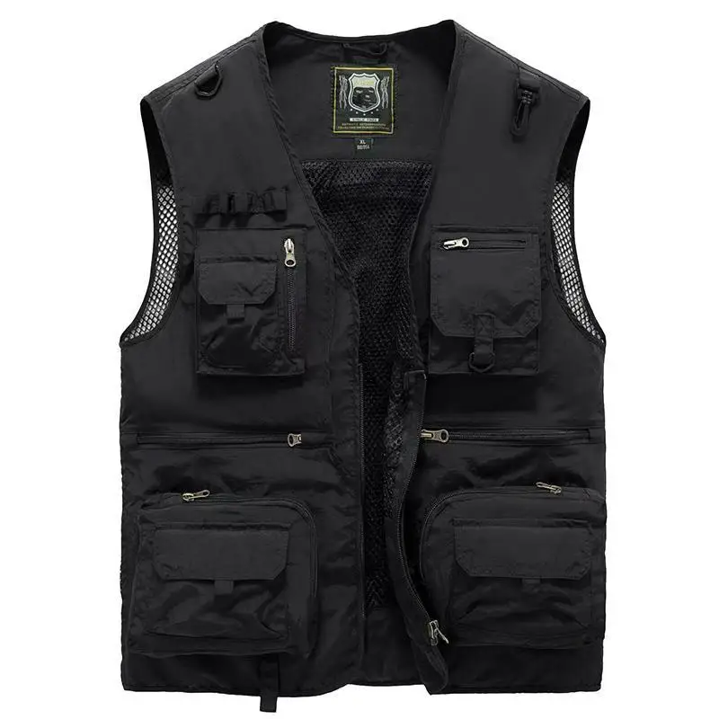 

Summer Men Hiking Vest Tactical Vest Coat Casual Men's Photographer Waistcoat Mesh Work Sleeveless Jacket Tools Pocket Vest