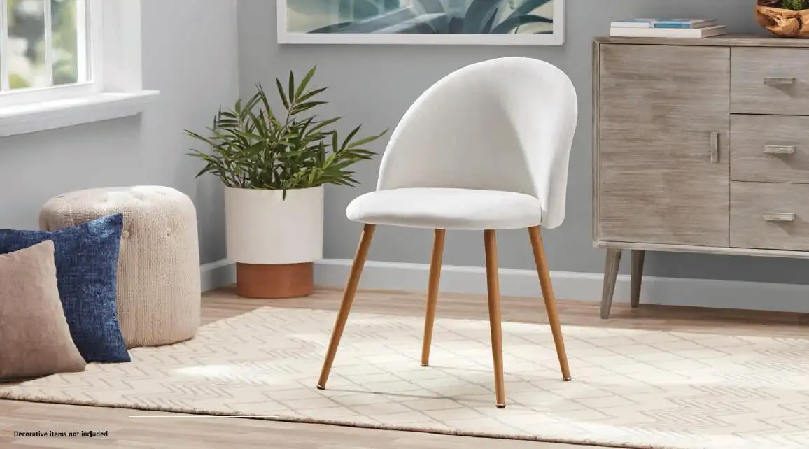 

Modern Accent Chair, Cream White