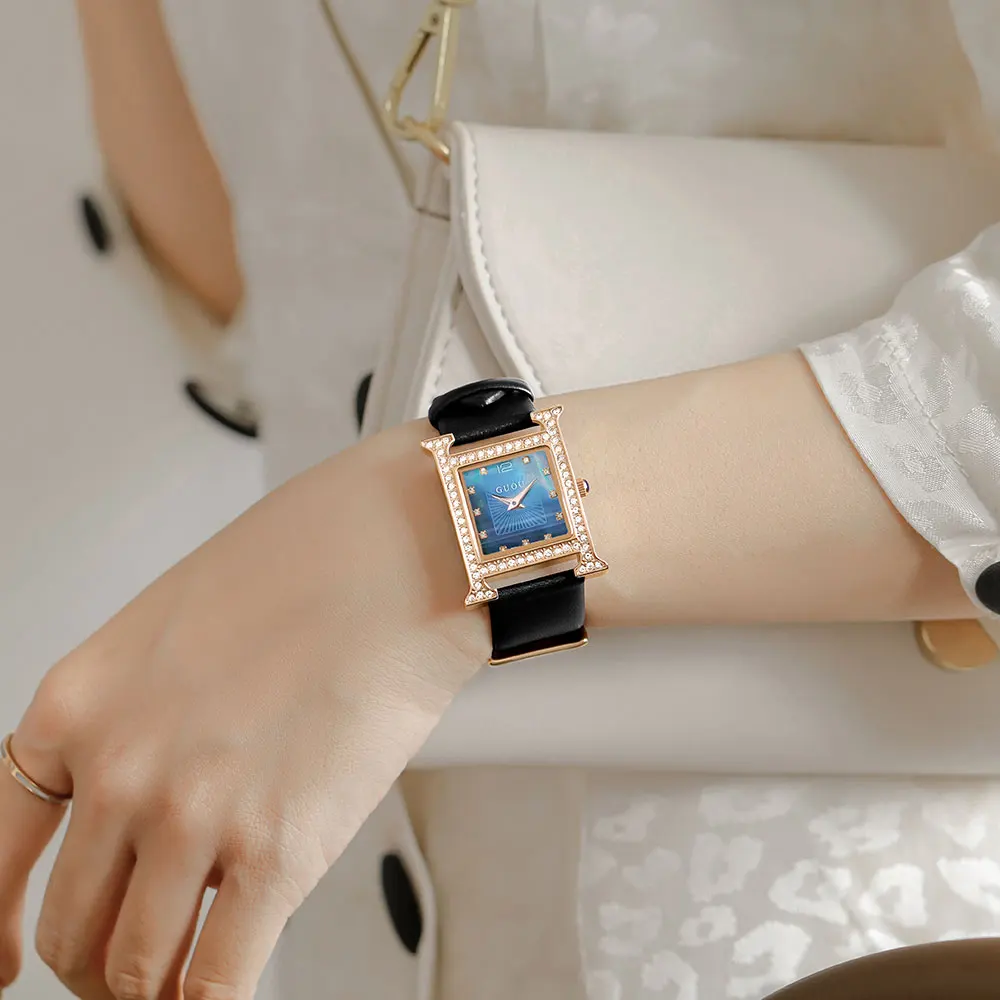 

Watches women niche fashion quartz watches ladies green watches