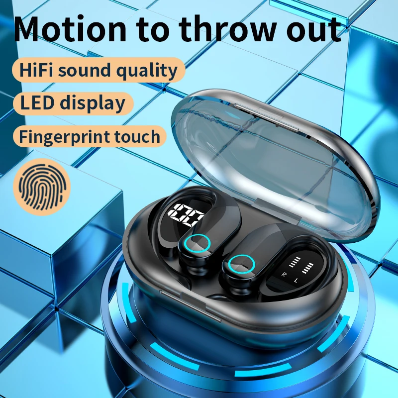 

Wireless Bluetooth Headset TWS Mini Ear Sports Digital Display 5.3 Bluetooth Headset