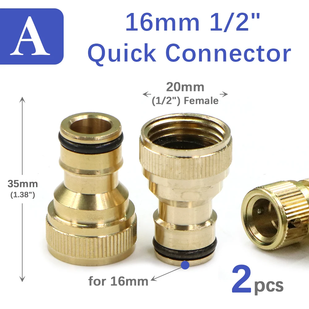 

Латунные быстроразъемные соединители MUCIAKIE для садового орошения 1/2", 3/4", 1"