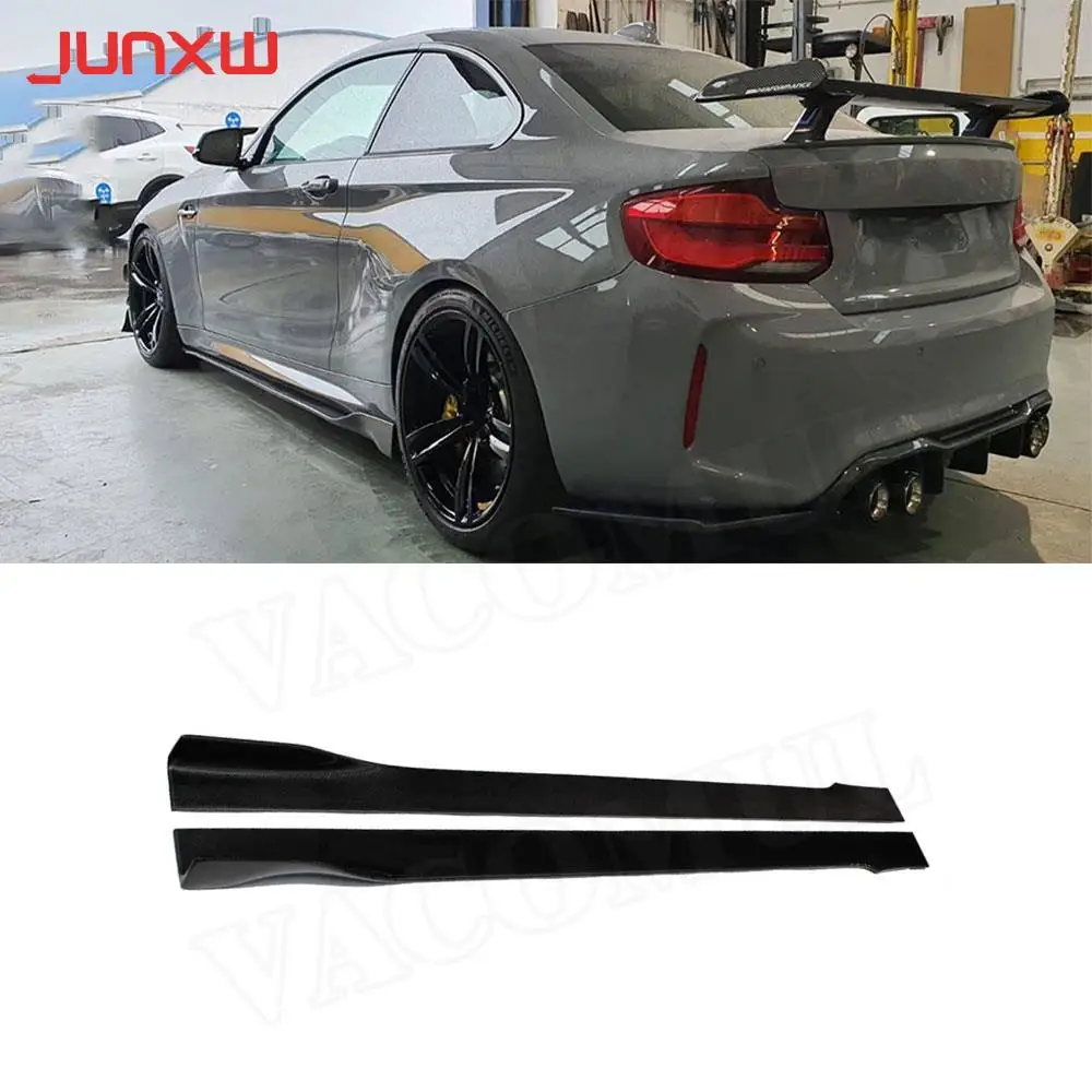 

2Pcs Universal Side Skirts for BMW 2 Series F22 F87 M2 Side Door Bumper Skirts Carbon Fiber/ PP
