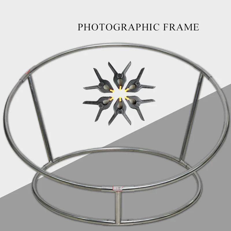 Beanbag Posing Steel Frame Sofa Bebe Accessoires Photography Posing Nest Round Shelf + 6pcs Clips Newborn Photography Props