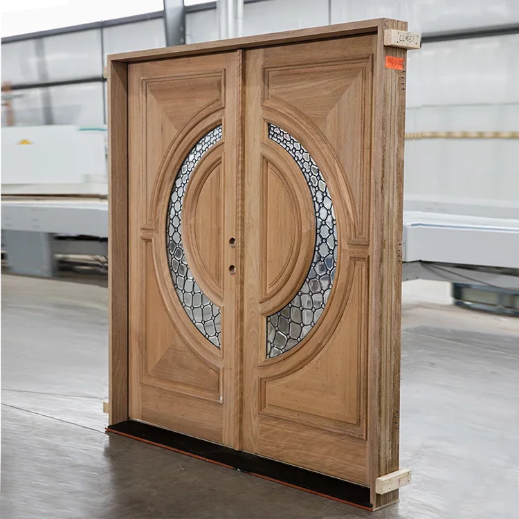 Prettywood переходный стиль однотонное красное дерево вход спереди двойная