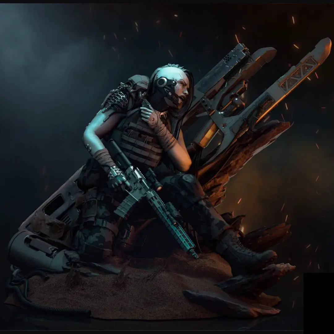 

1/24 Resin Model Figure GK， Unassembled and unpainted kit