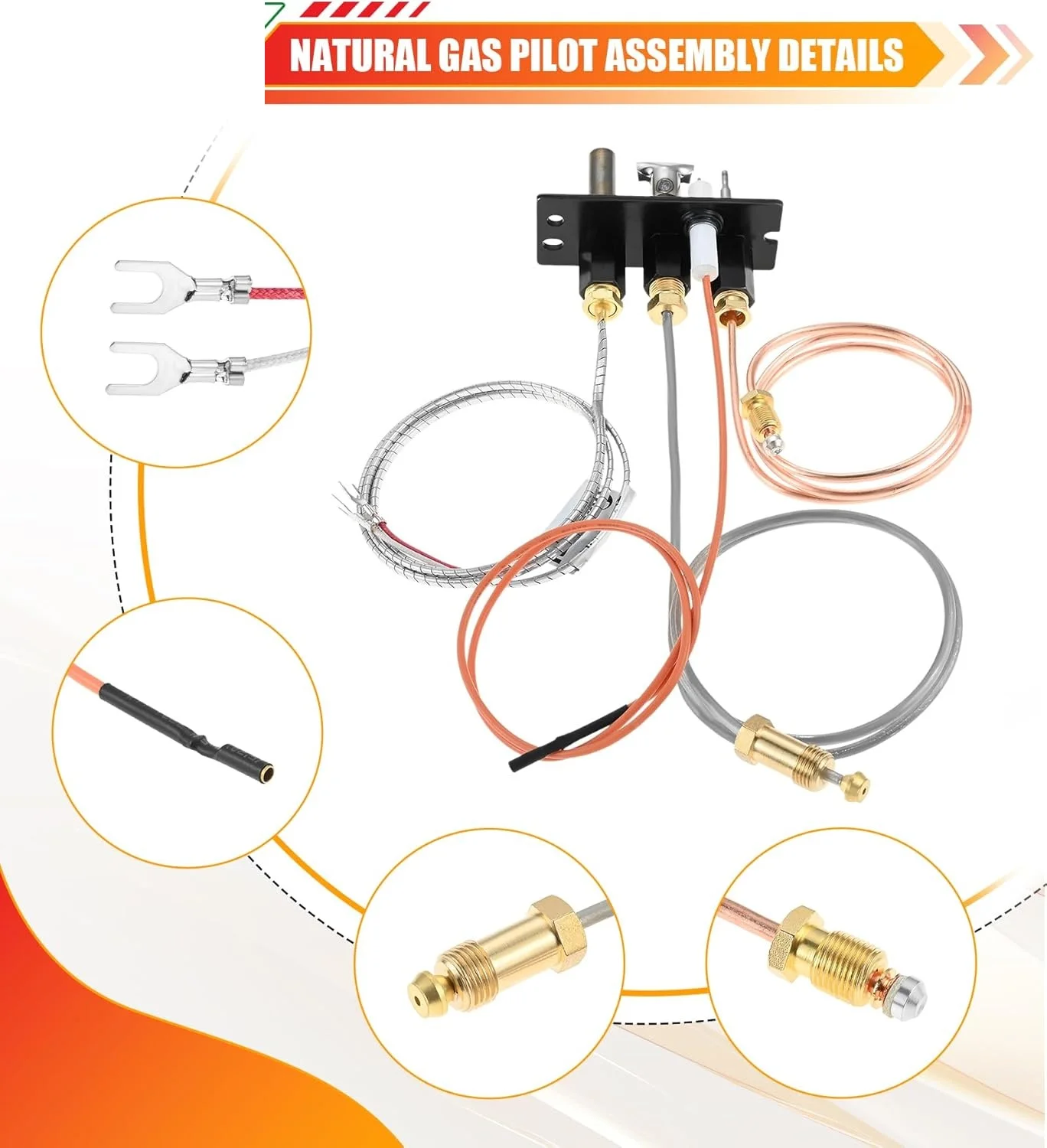 Фото 4021-736 Ремкомплект пилотной сборки, замена для Heat N Glo/Heatilator/Quadrafire Natural и LP газовых каминов 485-510A SRV4021-736 №4