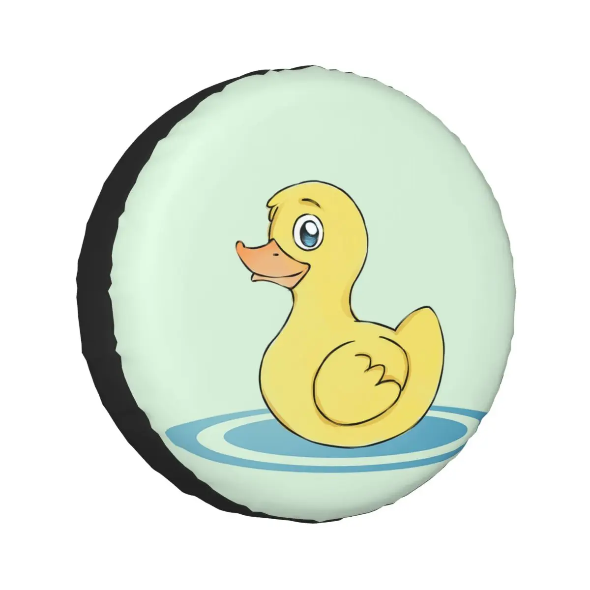 

Swimming Yellow Duck Spare Tire Cover Universal Waterproof Protection Wheel Cover Fit for Jeep Trailer RV SUV Camper Vehicle