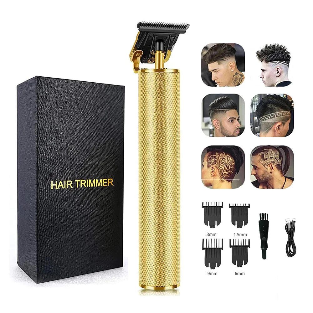 Электрический триммер для волос с USB-зарядкой T9 Clippers без проводов для бритья лысой головы машинка для стрижки мужчин парикмахерского.