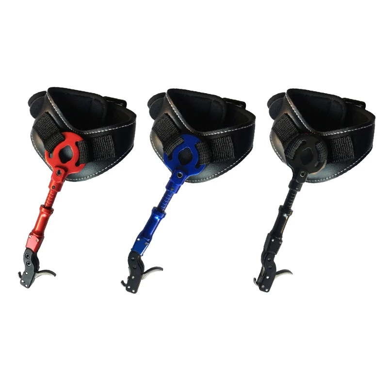 

Комбинированный спуск лука на запястье вспомогательный спуск суппорта Пряжка ремешок на запястье Регулируемый спуск лука