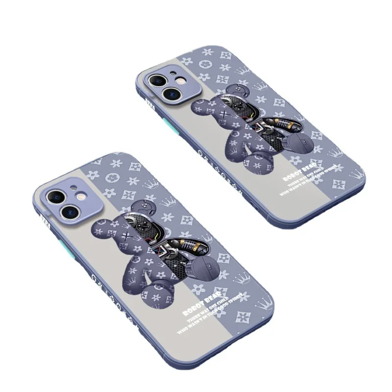 

Skin Frosted Impact Button Phone Case For Iphone 14 13 12 Mini 11 Pro Max X Xr Xs Max 7 8 Plus Se 2020 Lens Protection Cover